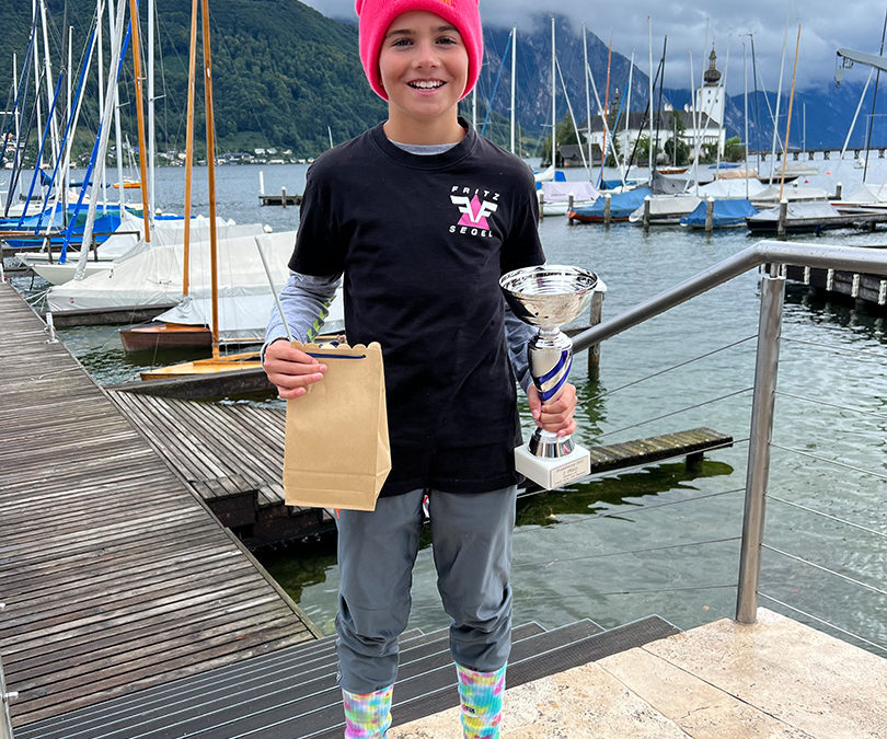 Kris Wagner (UYCMa) 1. Platz U12 bei Opti-SP am Traunsee