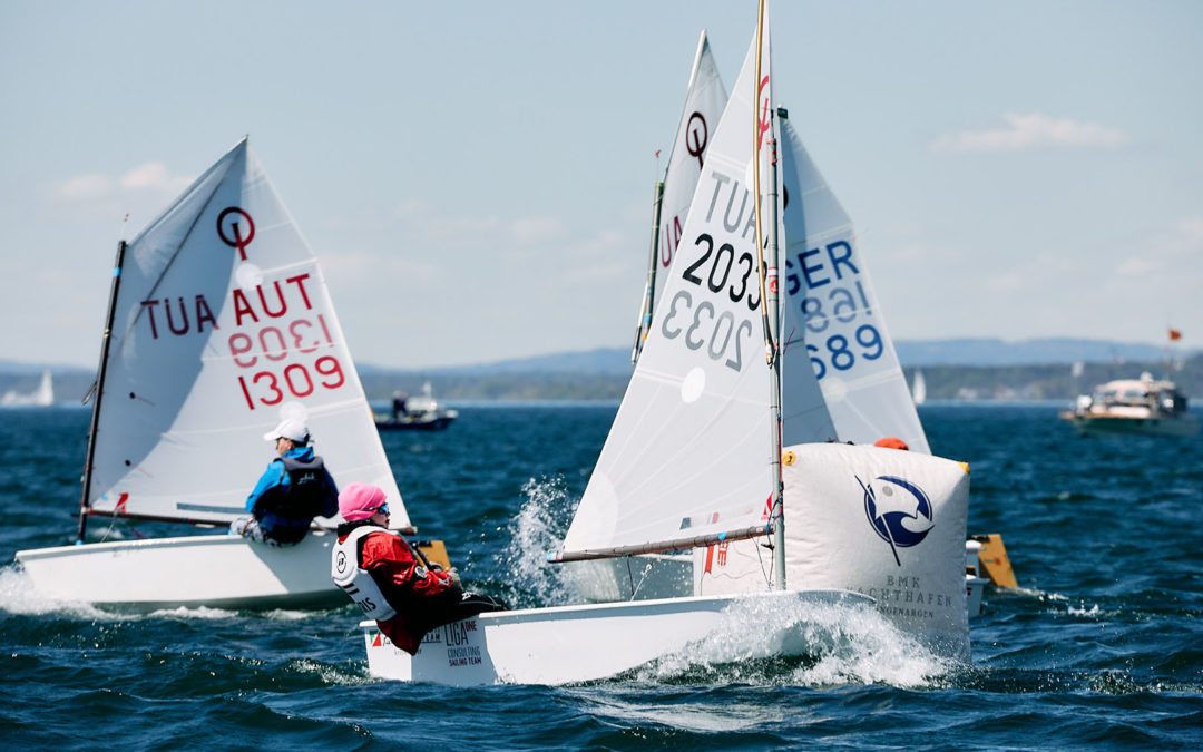 Kris Wagner (UYC-Mattsee) 1. bei Optimist Montfort Junior Trophy, Langenargen